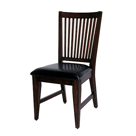 Distressed Dark Oak Dining Side Chair